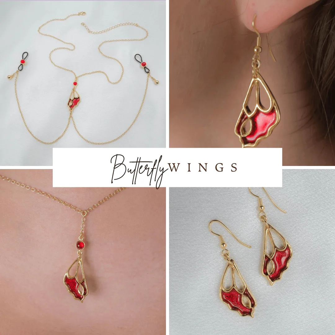 Sylvie Monthulé - Set 1 Schmetterlingsflügel | Gold Größe XL – Bild 2