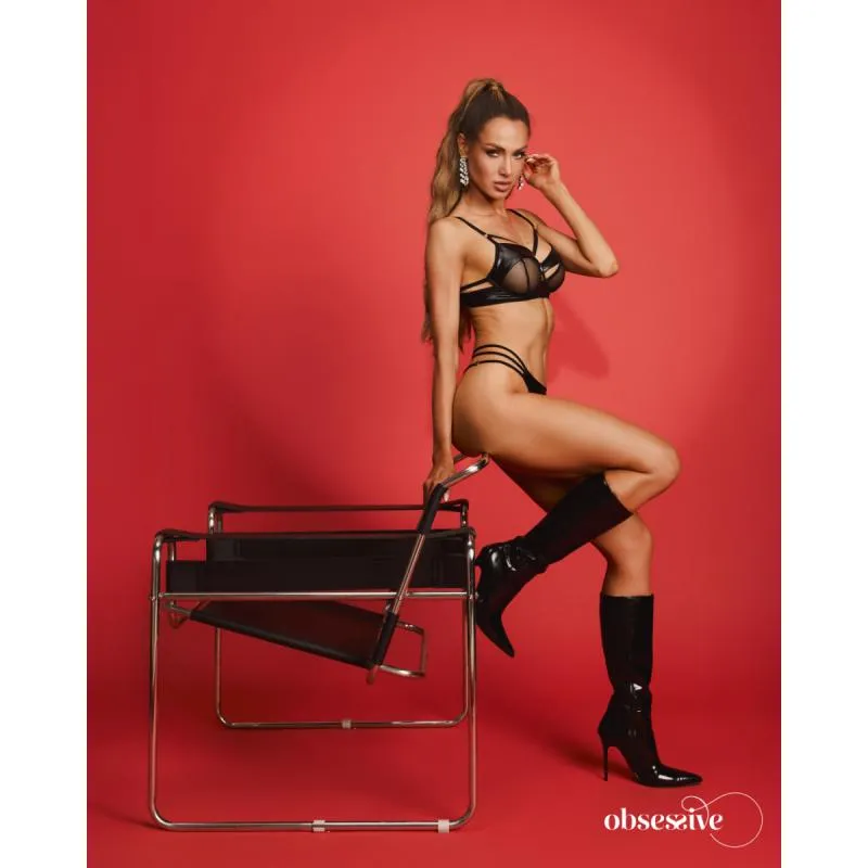 Obsessive – Dominna Dessous Set 2-tlg – Schwarz – Bild 3