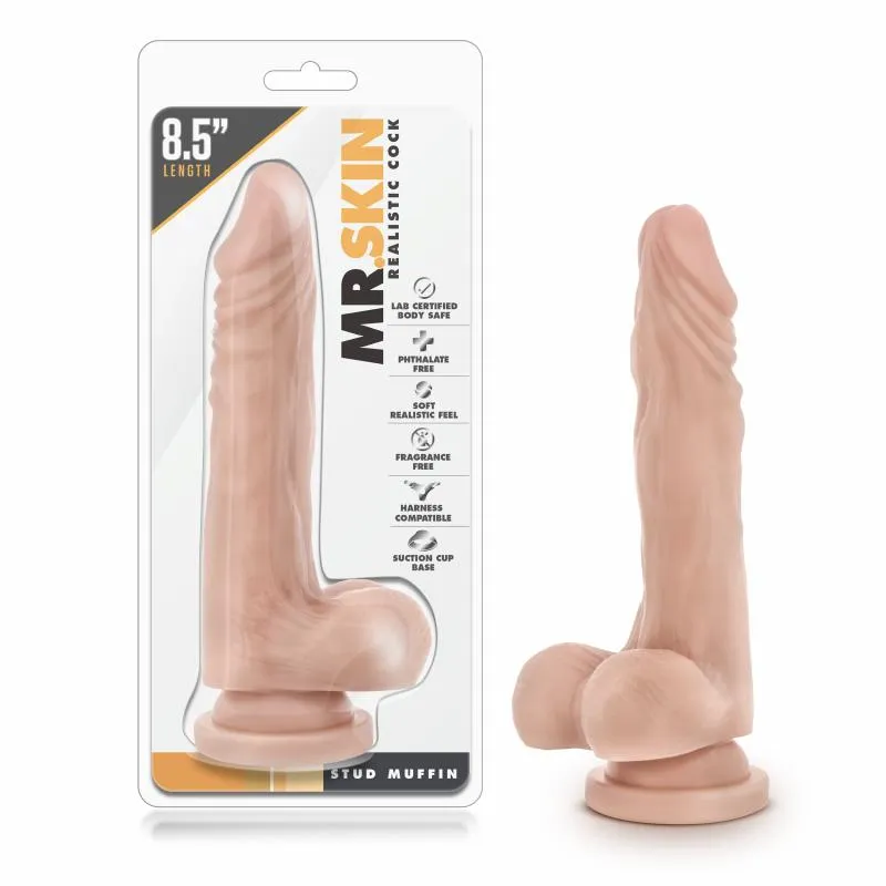 Dr. Skin »Stud Muffin« Realistischer Dildo mit Saugnapf - 22 cm - Beige – Bild 5