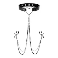 Sex & Mischief - Amor Collar with Nipple Clamps Sex & Mischief - Amor Collar with Nipple Clamps