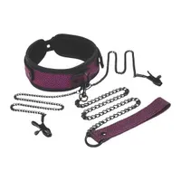 Collar, Leash & Nipple Clips Set Collar, Leash & Nipple Clips Set