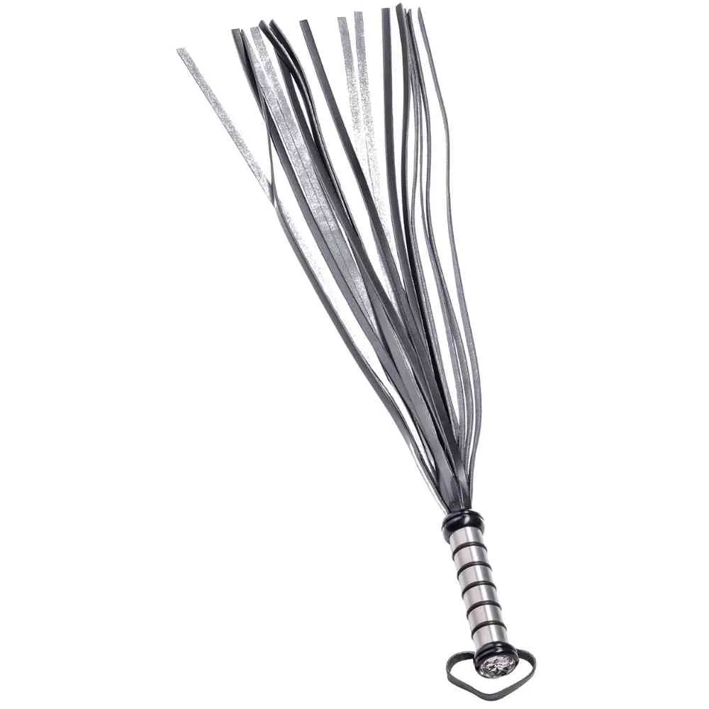 Leder Peitsche mit Alu-Griff Leder Peitsche mit Alu-Griff