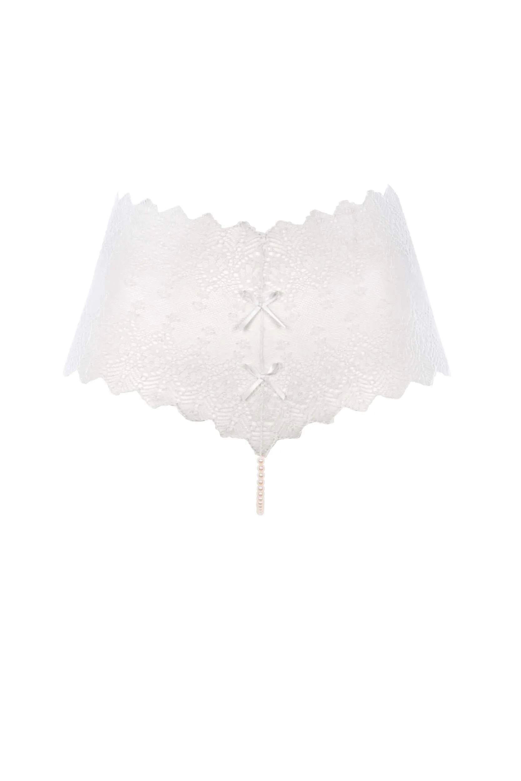 Bracli - Genfer Strumpfhose Elfenbein - Luxus Perlenstring Dessous Größe Plus – Bild 2