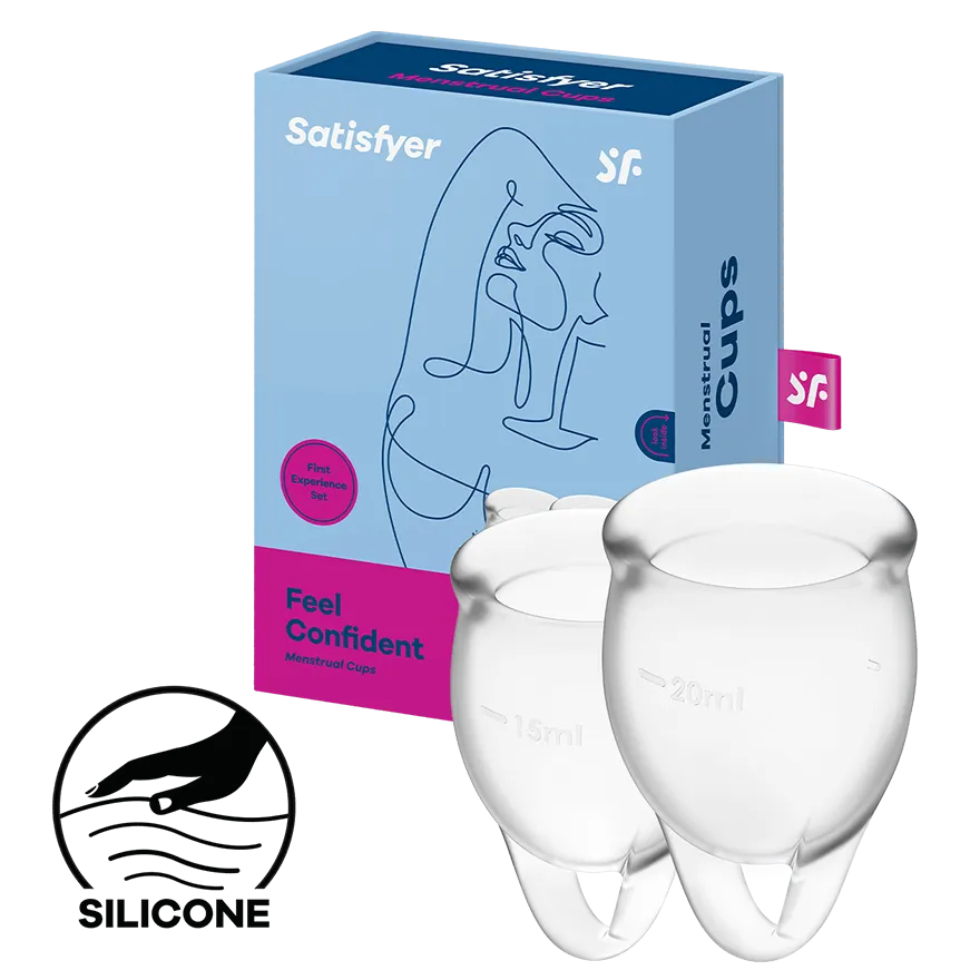 Satisfyer Feel Confident - Menstrual Cup Set, 15 & 20 ml Satisfyer Feel Confident - Menstrual Cup Set, 15 & 20 ml