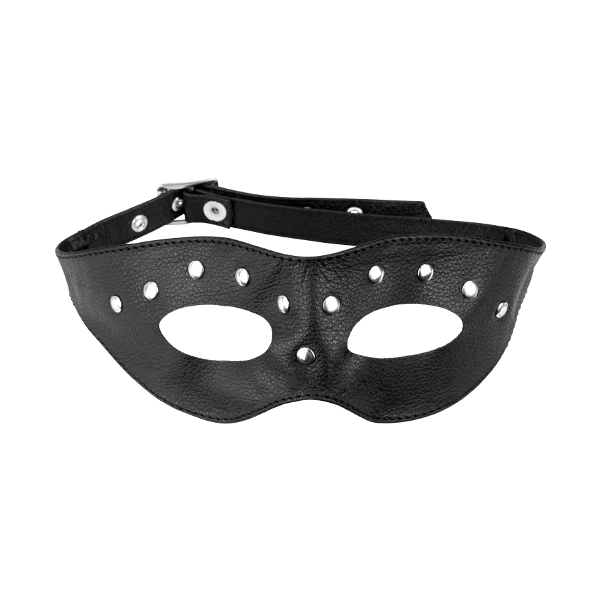Offene Leder-Augenmaske mit Nieten Offene Leder-Augenmaske mit Nieten