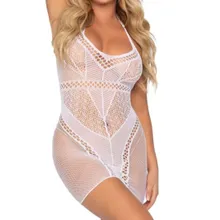 Neckholder Minikleid aus Netz Neckholder Minikleid aus Netz