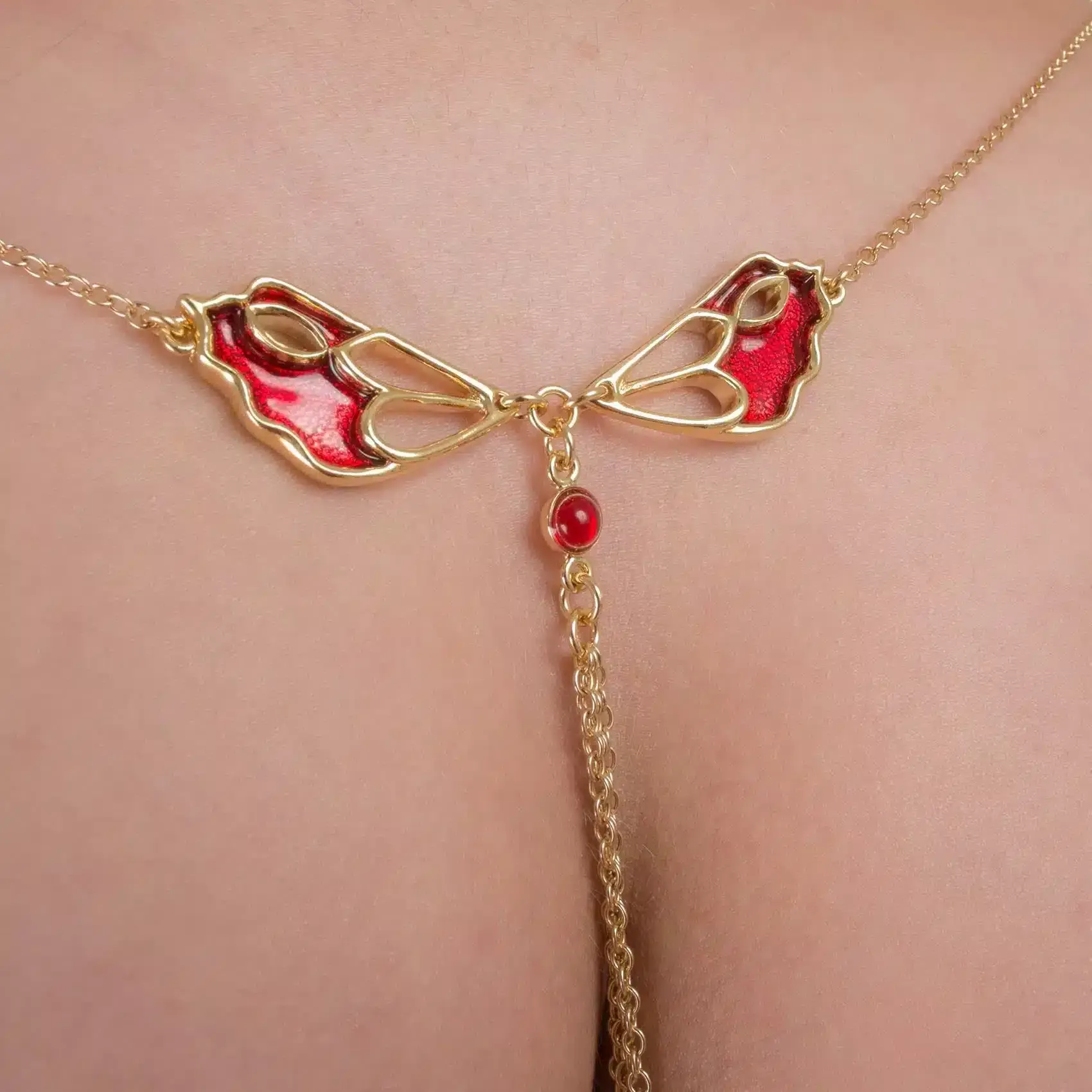 Sylvie Monthulé - Hüft-Halskette Sexy Wings | Gold Größe S – Bild 3