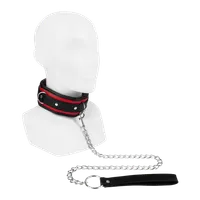 Abschließbares BDSM-Halsband mit Leine Abschließbares BDSM-Halsband mit Leine