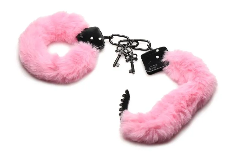 XR Brands - Cuffed in Fur Handschellen - Rosa – Bild 3