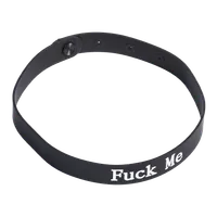 Halsband mit Aufschrift FUCK ME Halsband mit Aufschrift FUCK ME