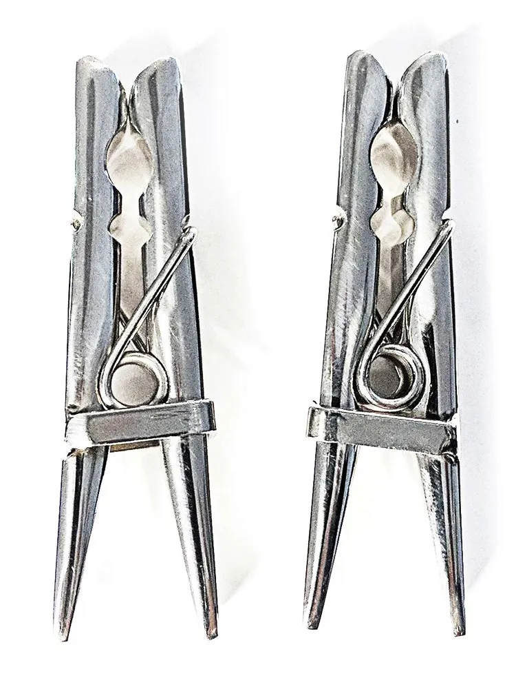 Black Label Stainless Steel Clothespins: Edelstahl-Nippelklemmen Black Label Stainless Steel Clothespins: Edelstahl-Nippelklemmen