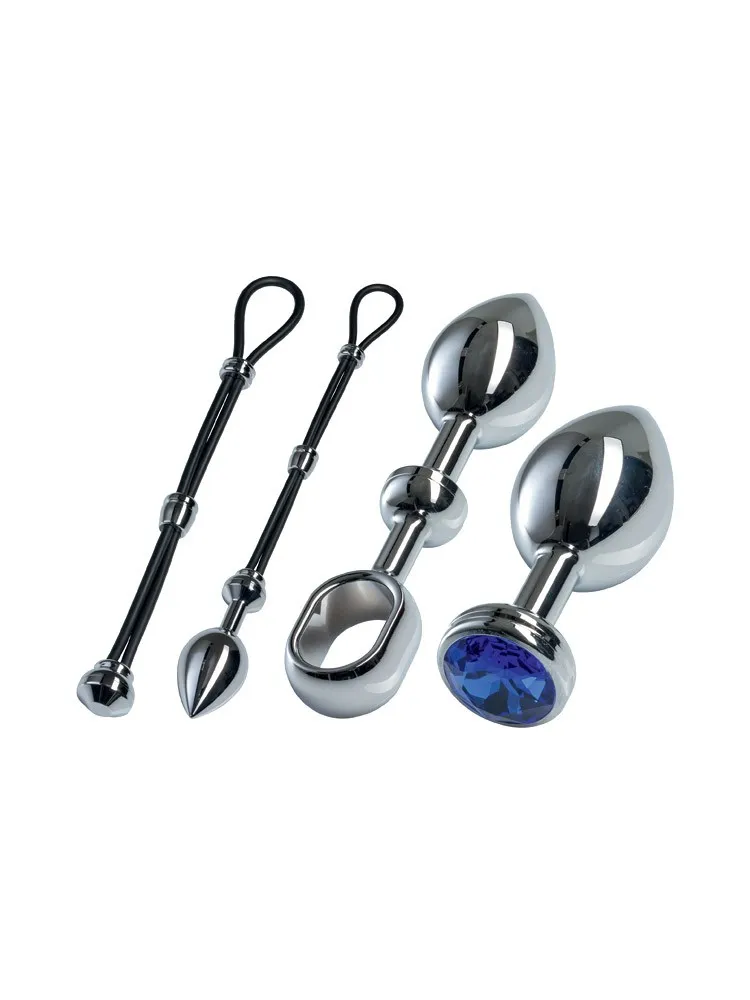 Malesation Alu Cock-Grip Set groß, silber/blau Malesation Alu Cock-Grip Set groß, silber/blau