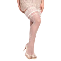 Halterlose Strümpfe weiß Plus Size Halterlose Strümpfe weiß Plus Size