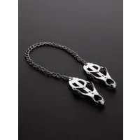Triune Clover Nipple Clamp: Edelstahl-Nippelklemmen mit Kette Triune Clover Nipple Clamp: Edelstahl-Nippelklemmen mit Kette