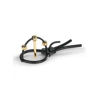 Mystim Plunging Pete Corona Strap: Elektro-Dilator mit Eichelring, schwarz/gold Mystim Plunging Pete Corona Strap: Elektro-Dilator mit Eichelring, schwarz/gold