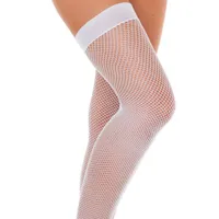 Netz-Strapsstrümpfe, weiß (One Size) Netz-Strapsstrümpfe, weiß (One Size)