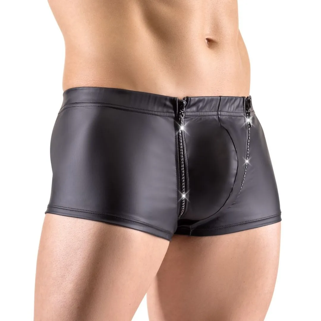 Pants im Mattlook mit strassbesetztem Front-Zip – Bild 3