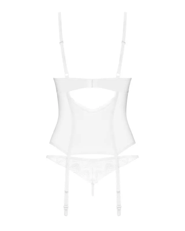 Obsessive - Alissium Korsett und String - Weiß – Bild 4