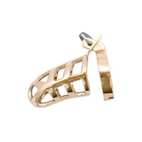 Brutal Stainless Steel Chastity Cage: Peniskäfig, gold Brutal Stainless Steel Chastity Cage: Peniskäfig, gold