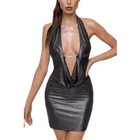 Kleid mit Wasserfall-Ausschnitt Kleid mit Wasserfall-Ausschnitt