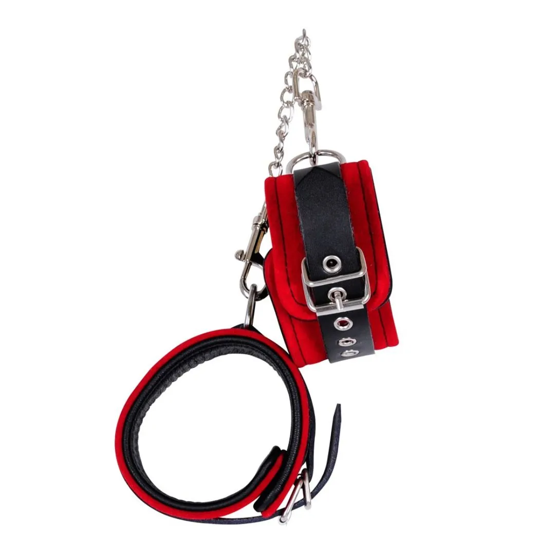 Fußfessel aus Leder, weich gepolstert