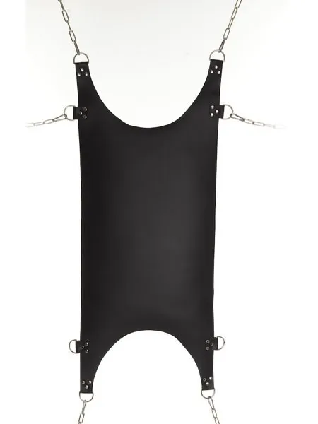 Leder Hängematte schwarz, 44x110cm Leder Hängematte schwarz, 44x110cm