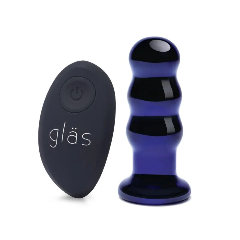Glas - Rechargeable Remote Controlled Vibrating Beaded Buttplug Glas - Rechargeable Remote Controlled Vibrating Beaded Buttplug