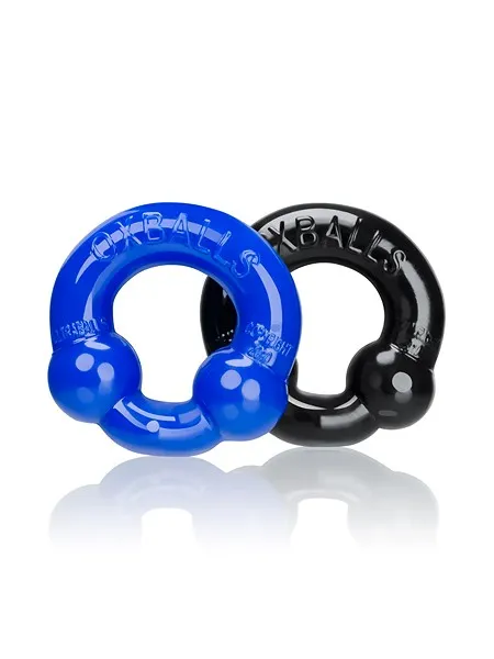 Ultraballs 2er Set Penisringe, schwarz/blau Ultraballs 2er Set Penisringe, schwarz/blau