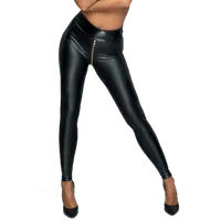 Wetlook Leggings mit Reißverschluss Wetlook Leggings mit Reißverschluss