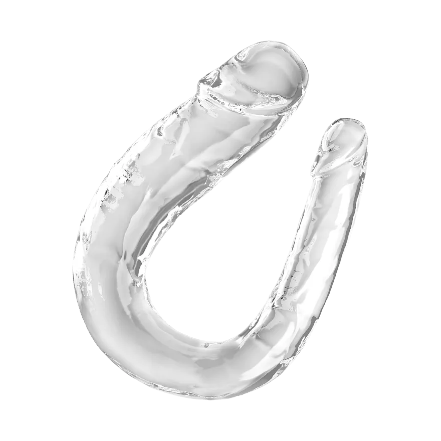 King Cock Clear - Large Double Trouble, 44 cm King Cock Clear - Large Double Trouble, 44 cm
