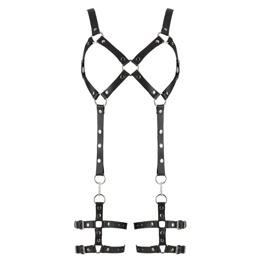 Harness aus Leder mit abnehmbaren Beinfesseln Harness aus Leder mit abnehmbaren Beinfesseln