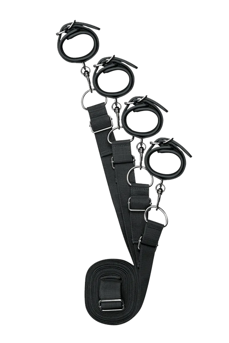 5tlg. Bettfessel-Set aus Kunstleder 5tlg. Bettfessel-Set aus Kunstleder
