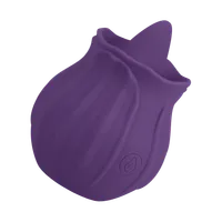 Knospenförmiger Auflegevibrator mit Zunge, 7,6 cm Knospenförmiger Auflegevibrator mit Zunge, 7,6 cm