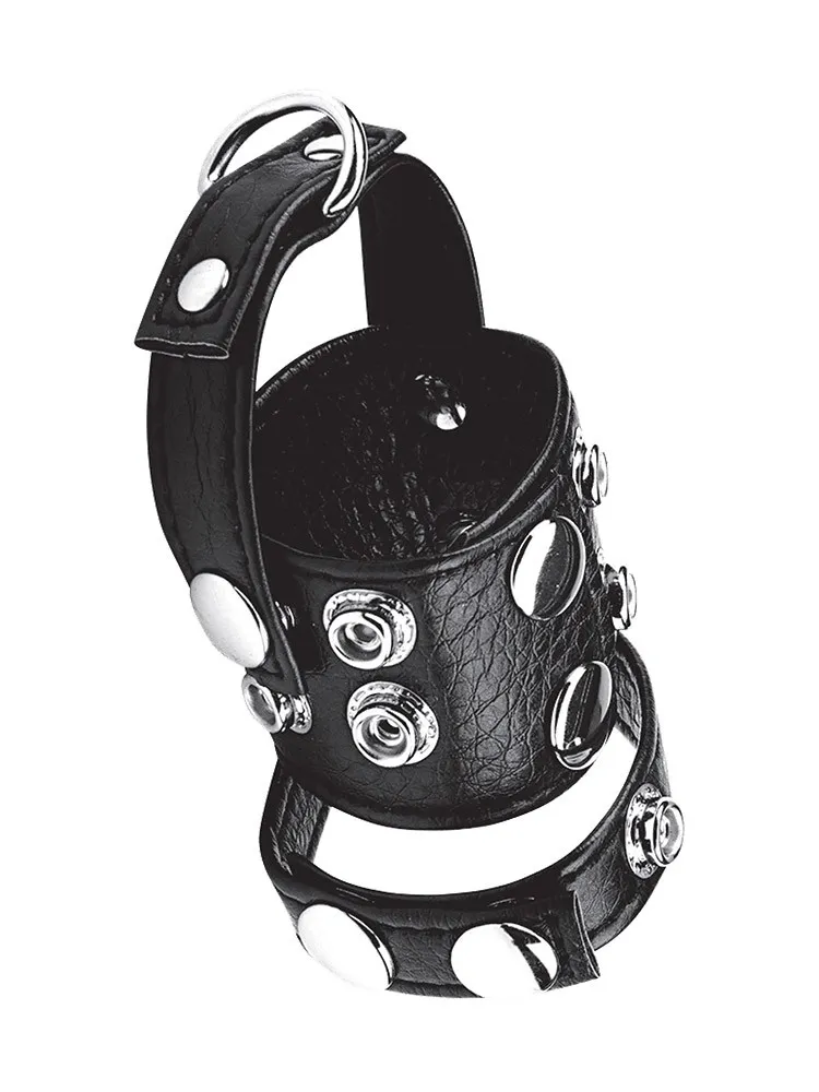 Blue Line 1,5%27%27 Cock Ring/Ball Stretcher: Kunstleder-Penisriemen mit Hodenstr... Blue Line 1,5%27%27 Cock Ring/Ball Stretcher: Kunstleder-Penisriemen mit Hodenstr...