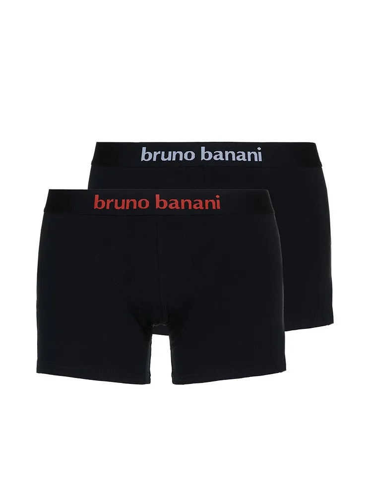 Bruno Banani Flowing: Short 2er Pack, schwarz/weiß/rot (S) Bruno Banani Flowing: Short 2er Pack, schwarz/weiß/rot (S)