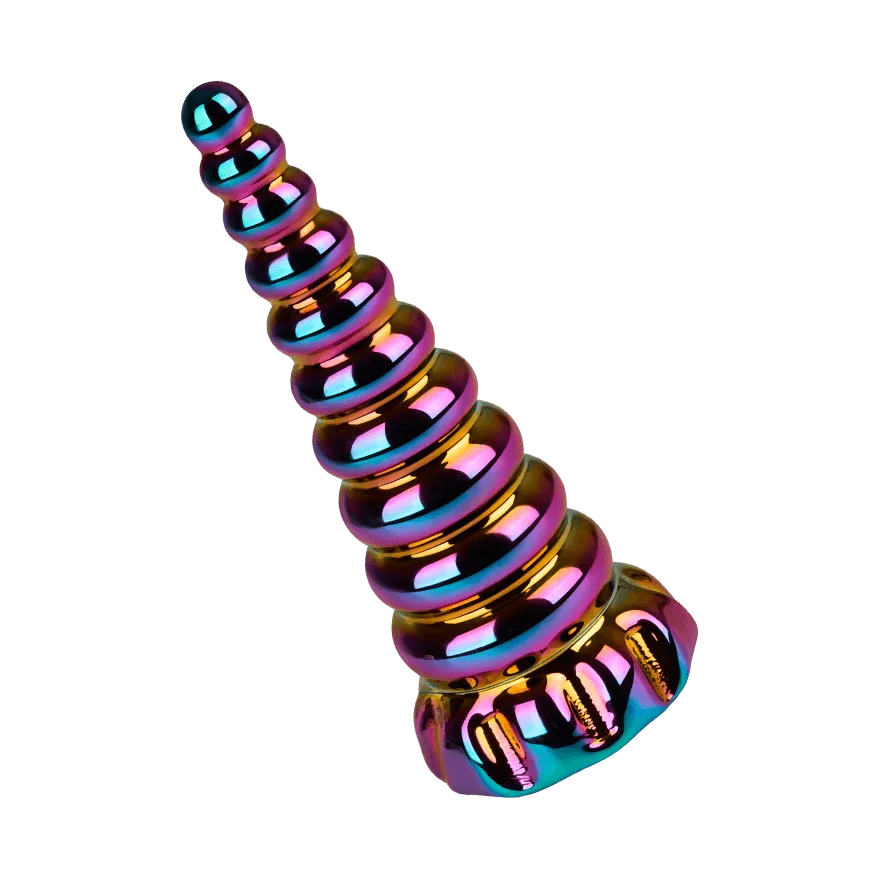 Farbenfroher Analplug aus Glas, 16 cm Farbenfroher Analplug aus Glas, 16 cm