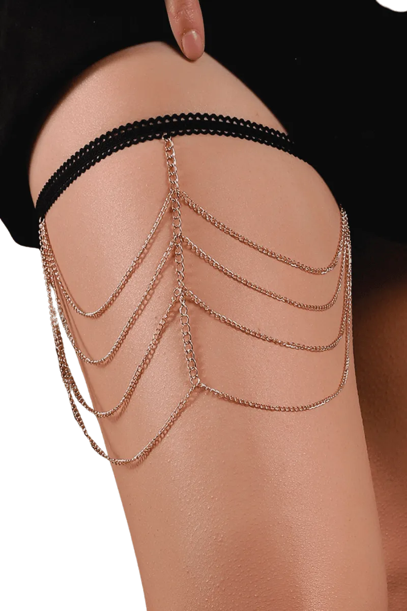 Oberschenkelschmuck Ketten - silber Oberschenkelschmuck Ketten - silber