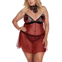 Chemise rot schwarz Plus Size Chemise rot schwarz Plus Size