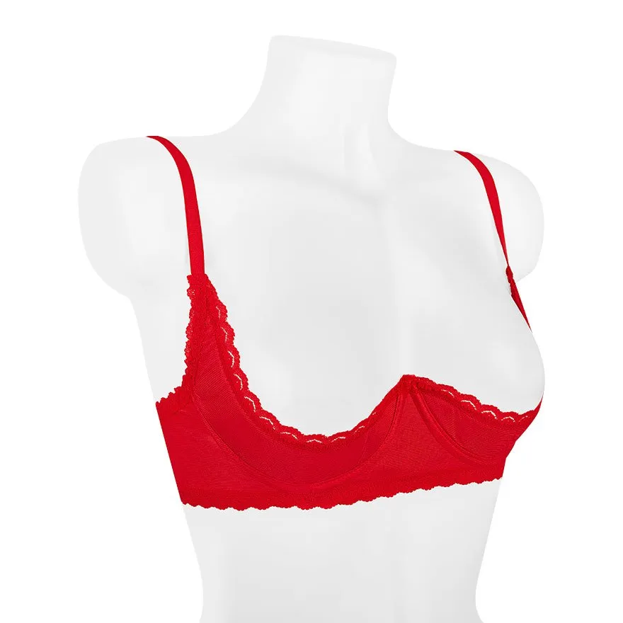 Zarte Büstenhebe mit Wimpernspitze, 1/4 Cup Zarte Büstenhebe mit Wimpernspitze, 1/4 Cup