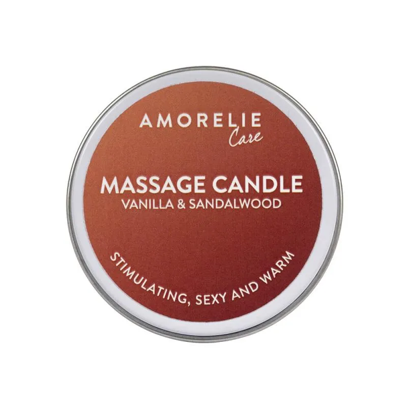 AMORELIE Care »Vanilla & Sandalwood« Massagekerze – Bild 3