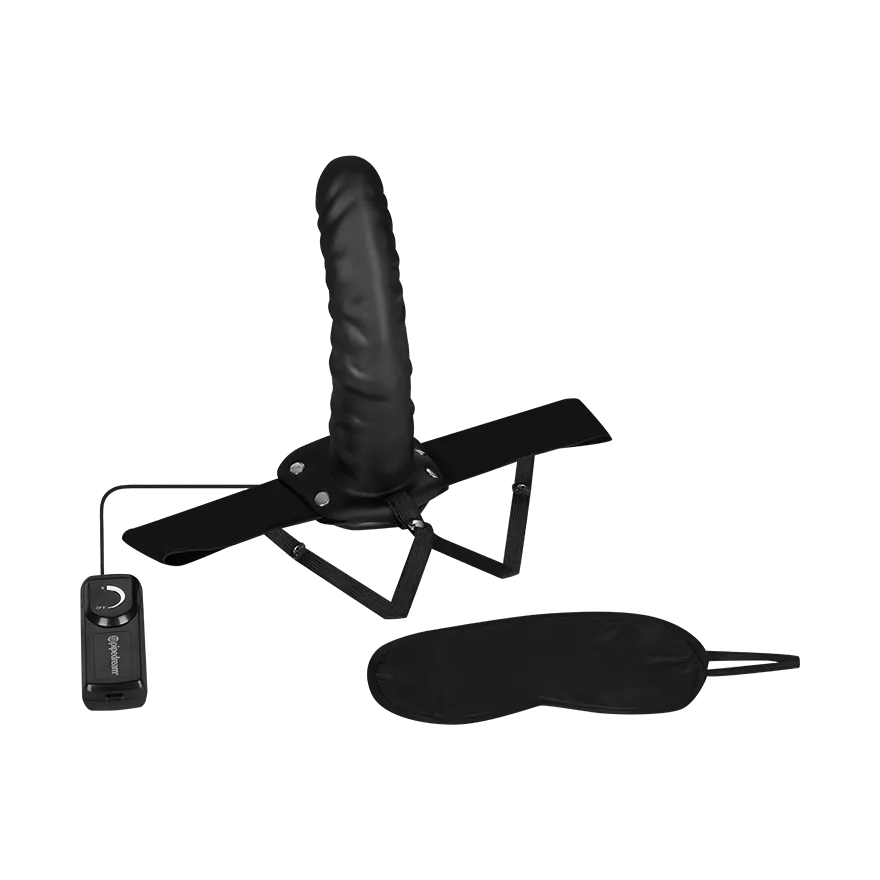 Vibrating Hollow Strap-On, 22,5 cm Vibrating Hollow Strap-On, 22,5 cm