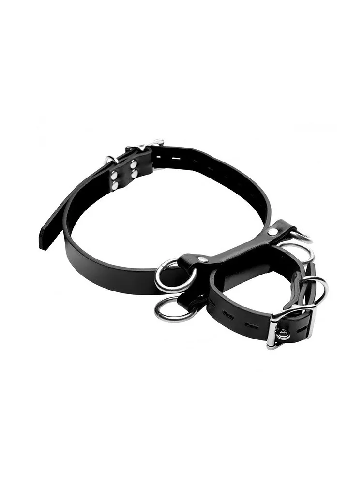 Strict Frog-Tie Restraints: Fuß-Oberschenkel-Fesseln, schwarz Strict Frog-Tie Restraints: Fuß-Oberschenkel-Fesseln, schwarz