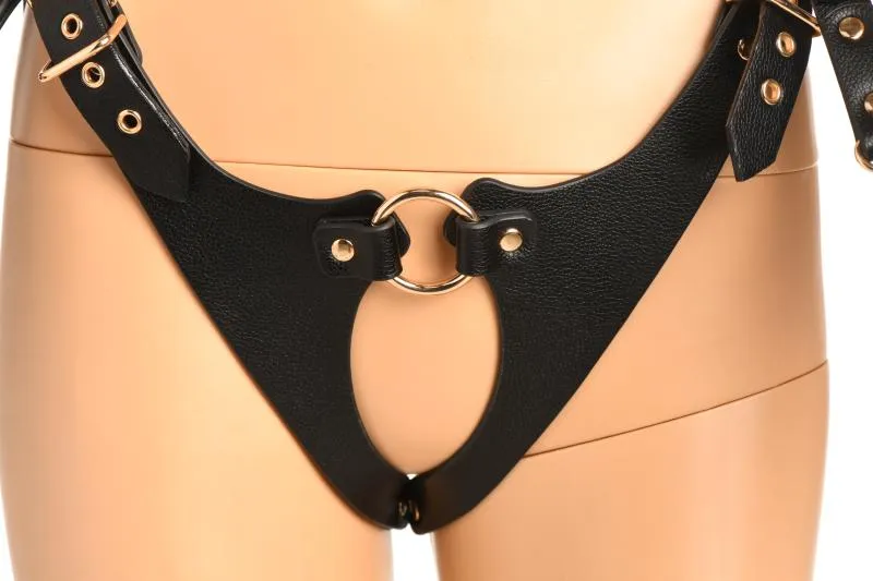 XR Brands - Körpergeschirr für Frauen - Schwarz – Bild 5