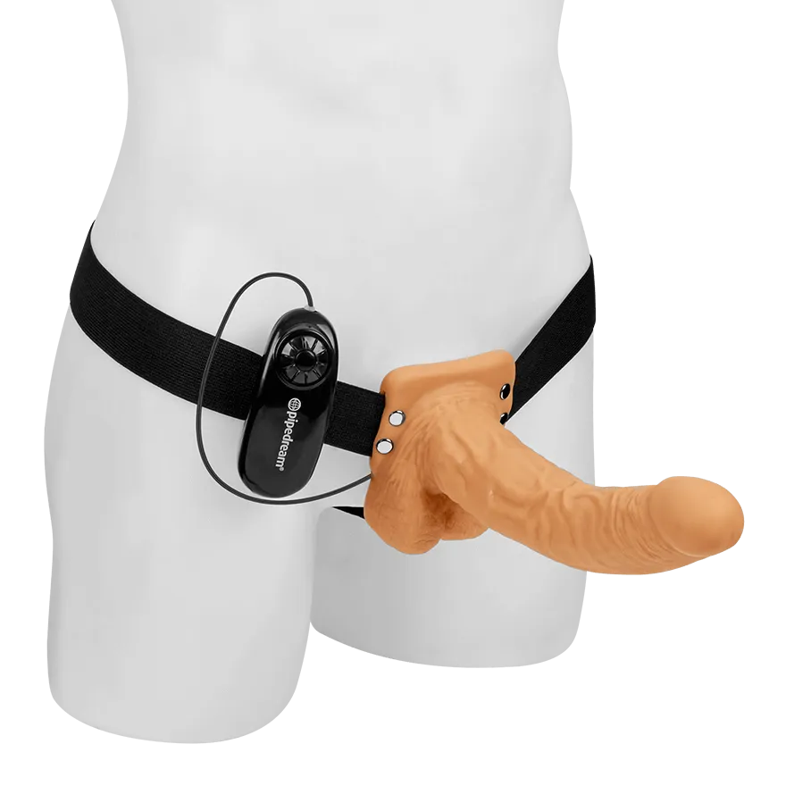 Vibrating Hollow Strap-On with Balls, 25 cm Vibrating Hollow Strap-On with Balls, 25 cm