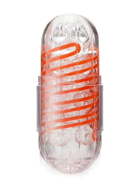 Tenga Spinner 02 Hexa: Masturbator, transparent/orange Tenga Spinner 02 Hexa: Masturbator, transparent/orange