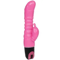 Rabbitvibrator mit Rillen am Schaft Rabbitvibrator mit Rillen am Schaft