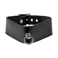 Breites Leder-Halsband mit O-Ring Breites Leder-Halsband mit O-Ring