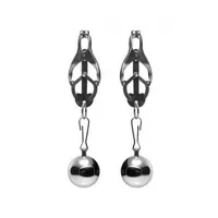 Master Series Deviant Monarch: Nippelklemmen mit Gewicht, silber Master Series Deviant Monarch: Nippelklemmen mit Gewicht, silber