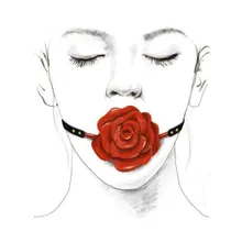 Zalo Rose Ball Gag: Mundknebel Rose, rot/schwarz Zalo Rose Ball Gag: Mundknebel Rose, rot/schwarz