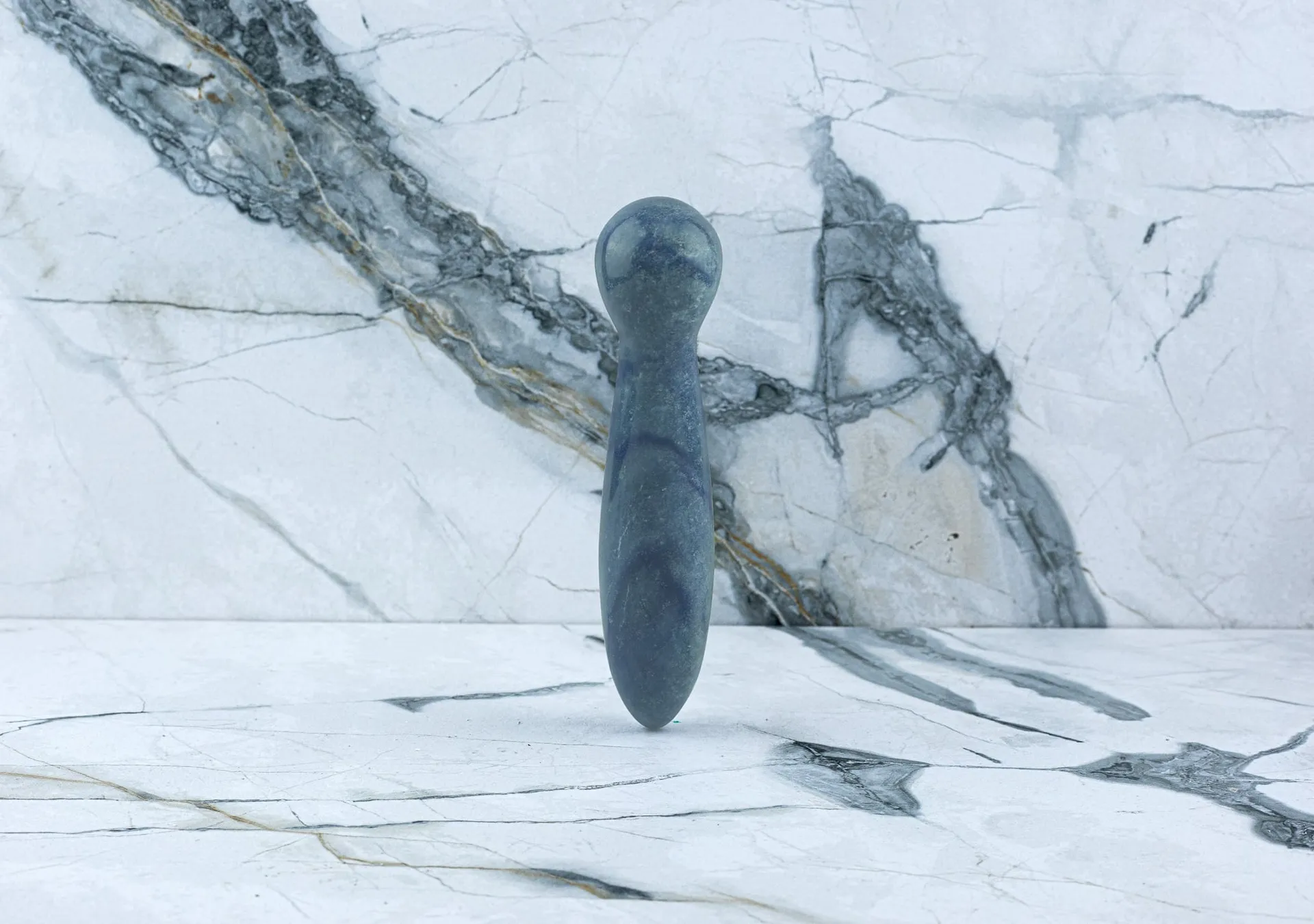 Kristall Dildo Anna - Blauer Aventurin Kristall Dildo Anna - Blauer Aventurin